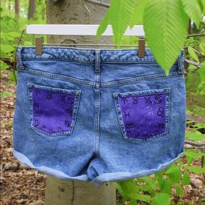 Hand Painted Zodiac Denim Shorts | Art To Wear
